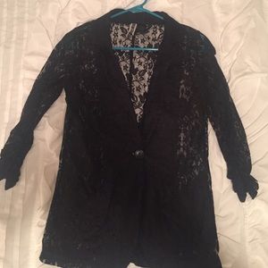 Black lace blazer