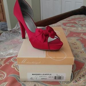 Red wedding shoes