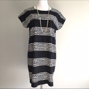 Marimekko Black and White Cotton Shift Dress
