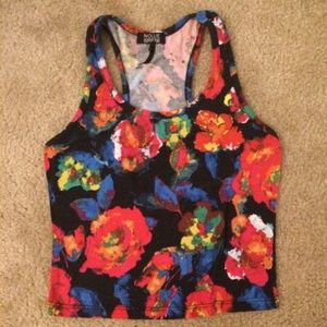 Floral tank crop top