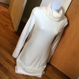 Victoria's Secret ivory cowl sweater dress