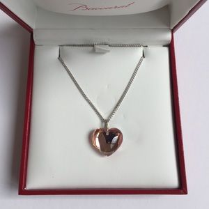 Pink Baccarat Crystal pendant necklace