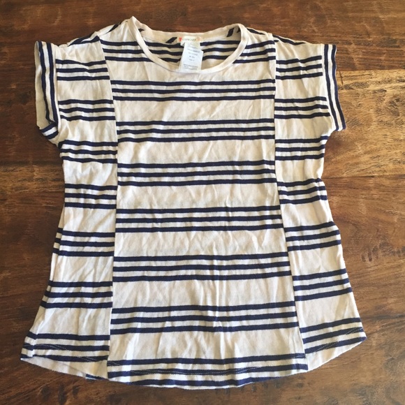 Girls Crewcuts navy striped tee