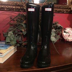 Hunter Rain Boots Black Sz 5