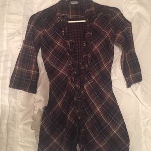 Plaid button down shirt