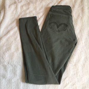 Green Levi Skinny Jeans