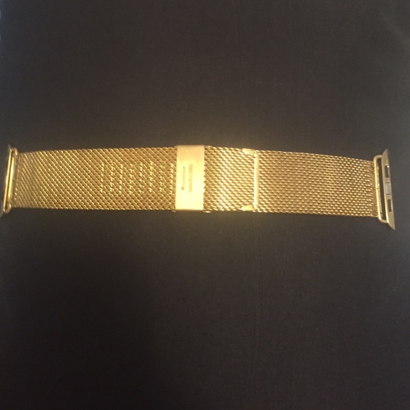 Gold Apple Watch mesh band for 42mm Apple Watch.