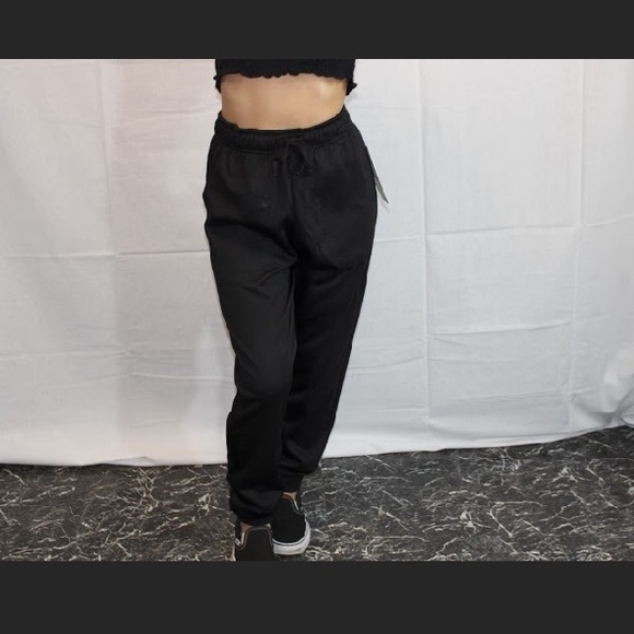 Black High Waisted Joggers
