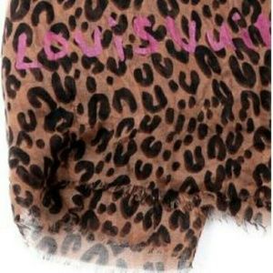 New Louis Vuitton Leopard Scarf or Wrap