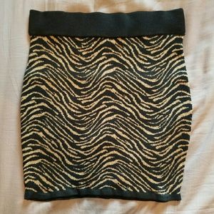 Tiger Print Short Skirt