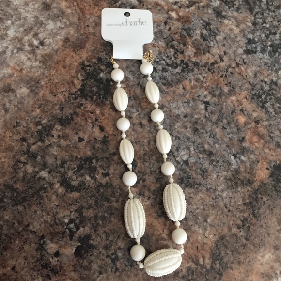 Brand new off white Charming Charlie necklace