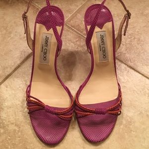Authentic Jimmy Choo Snakeskin stiletto sandals