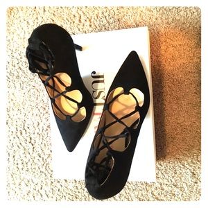 Just fab brand lace up heels