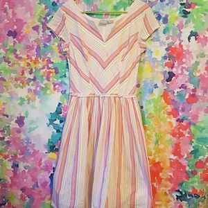 Candy stripe cotton dress