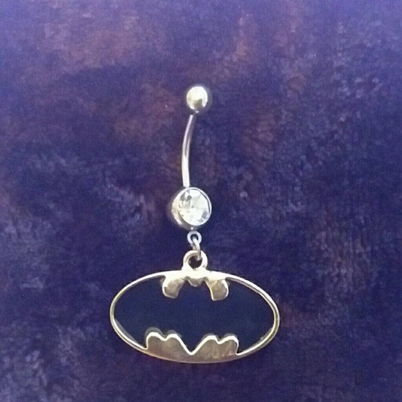 Batman belly ring