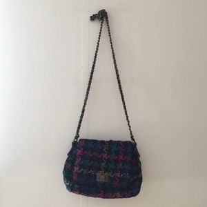 Soft tweed shoulder bag