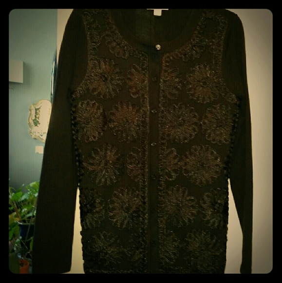 ISAAC MIZRAHI LIVE CARDIGAN SWEATER M/L fit