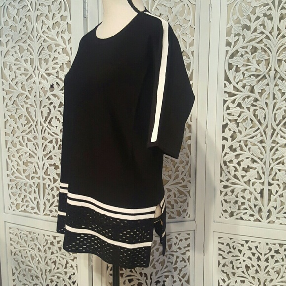 Black Striped Knit Top - Picture 2 of 4