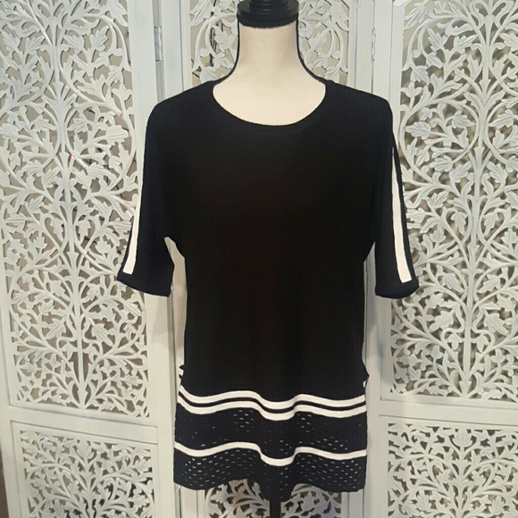 Black Striped Knit Top - Picture 4 of 4