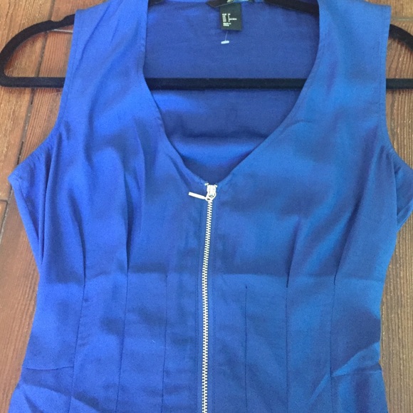 H&M Sapphire Zip-up Midi Dress - Picture 2 of 4