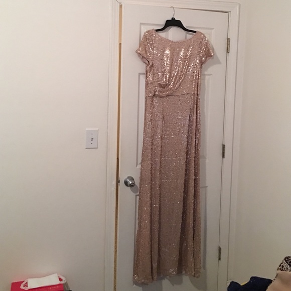 Adrianna Papell sequined gown