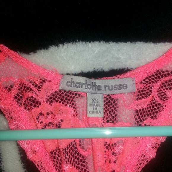 neon coral Charlotte Russe Tank!! - Picture 2 of 3