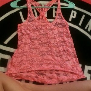 neon coral Charlotte Russe Tank!!