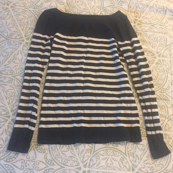 LOFT XS 100% cotton striped top