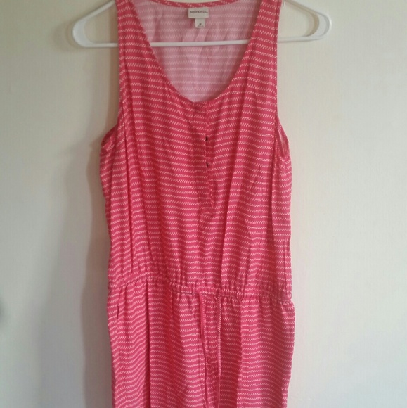 Merona pink and white romper