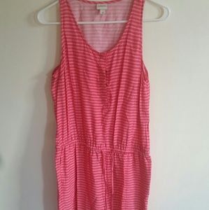 Merona pink and white romper