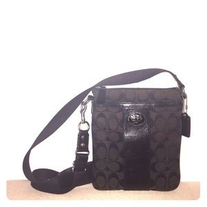 Black COACH cross-body bag