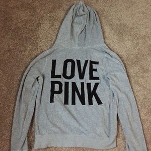 PINK velvet hoodie