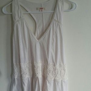 Mossimo cream flowy tank top