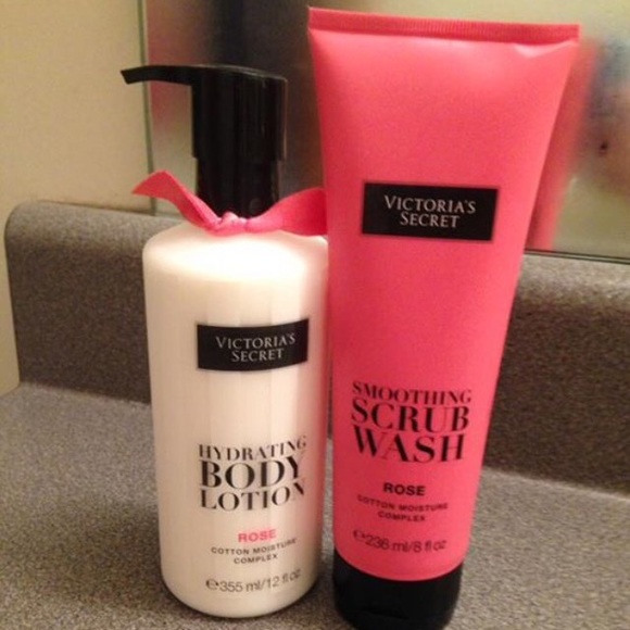 Vs rose scented body wash and lotion