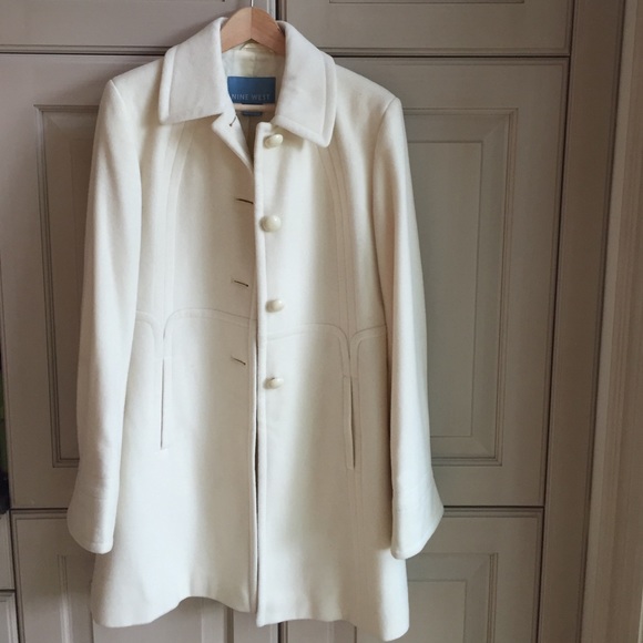 Nine West White Wool Jacket