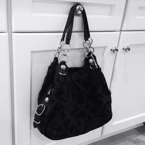 Coach purse w/ 3 compartments, classic C pattern