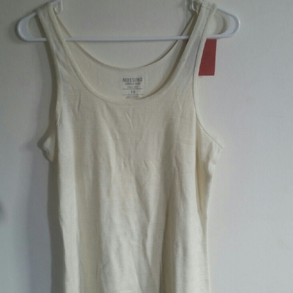 Mossimo cream ribbed tank top