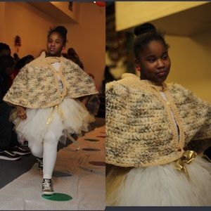 A hand made crochet shawl