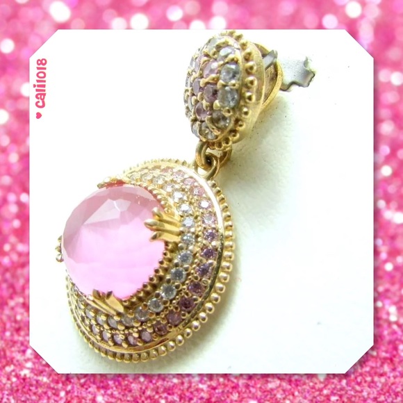 JUST IN🆕Pink Cat Eye Chalcedony 925Silver Pendant - Picture 2 of 2