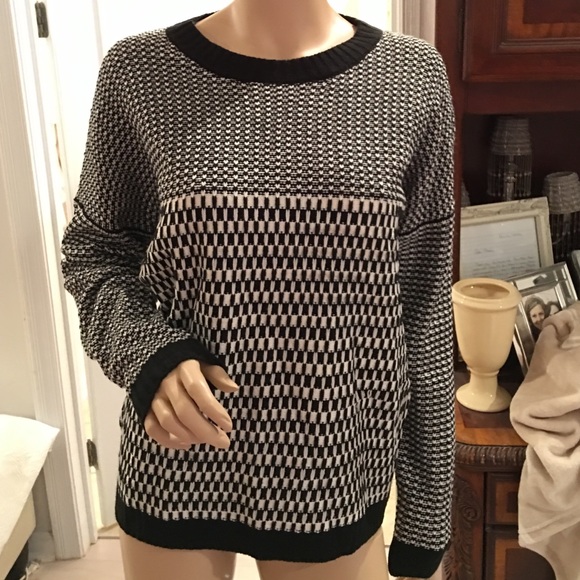 Black and white sweater