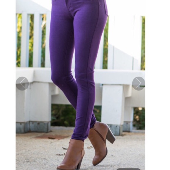 ✨LAST ONE ✨Purple jeggings CLEARANCE - Picture 2 of 3