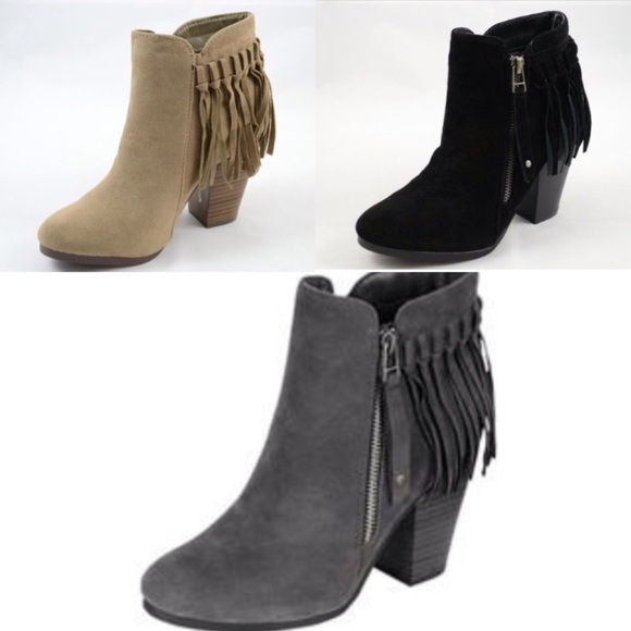❤️5.5 ONLY❤️ Fall Fringe Booties in 3 COLORS - Picture 4 of 4