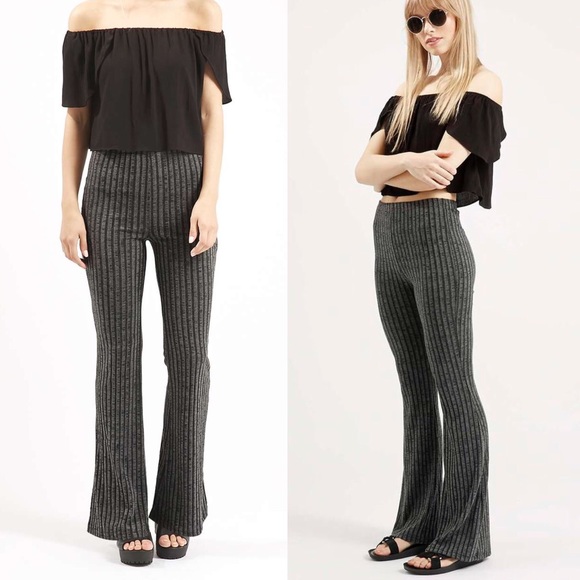 topshop grey flares