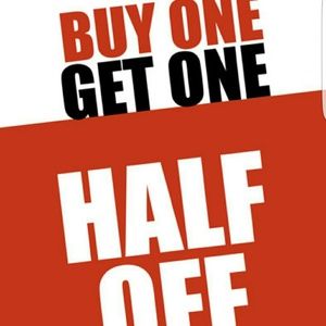 ALL CLOTHING BOGO HALF OFF