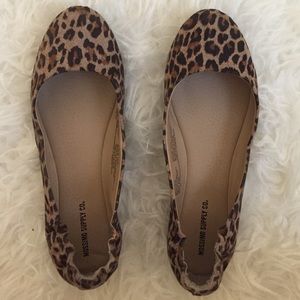 Lightly Worn Cheetah Print Flats