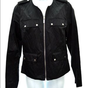 💜HP!💙Michael Kors Jacket Black w/Silver Detail