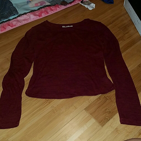 Express burgandy long sleeve