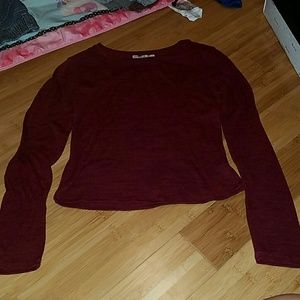Express burgandy long sleeve
