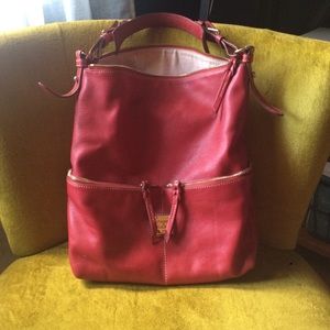 Dooney & Bourke Seville Callie red leather hobo