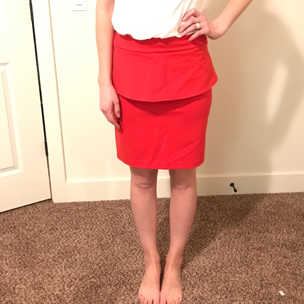 Peplum pencil skirt